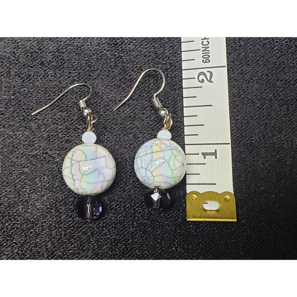 Beaded Multi Color & Size Adjustable Necklace w. Matching Earrings - Picture 7 of 7